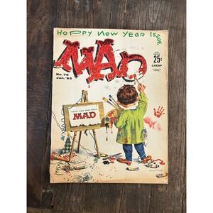 MAD Magazine No. 76 January 1963 Happy New Year Vintage EC Comics Humor Magazine